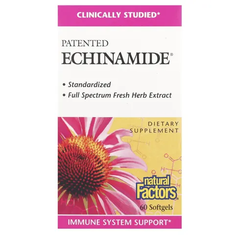 Natural Factors, Patented Echinamide, 60 Softgels – image 3