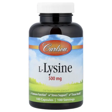 Carlson, L-Lysine, 500 mg, 100 Capsules – image 3