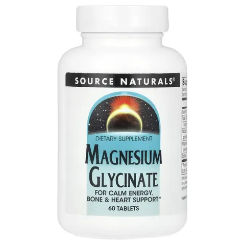 Source Naturals, Magnesium Glycinate, 60 Tablets – image 3