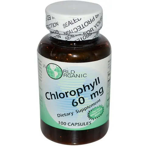 World Organic, Chlorophyll, 60 mg, 100 Capsules – image 2
