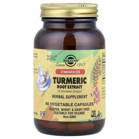 Solgar Turmeric Root Extract Vegetable Capsules, 60 – image 2