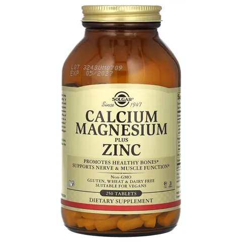 Solgar Calcium Magnesium Plus Zinc Tablets 250 – image 3