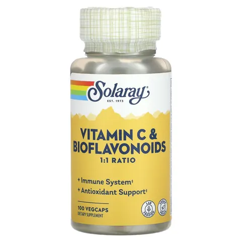 Solaray, Vitamin C & Bioflavonoids, 100 VegCaps – image 2