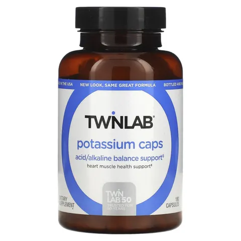 Twinlab, Potassium Caps, 180 Capsules – image 2