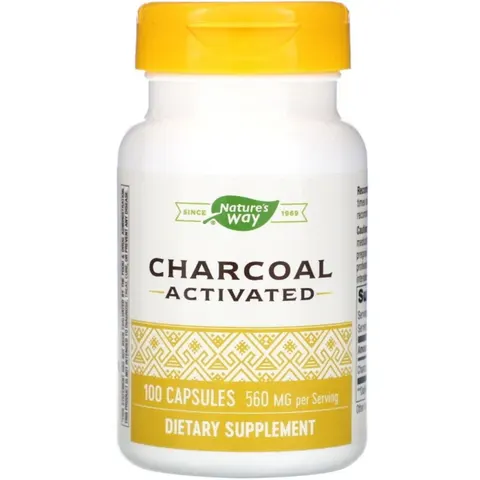 Nature's Way, Activated Charcoal, x100caps – image 2