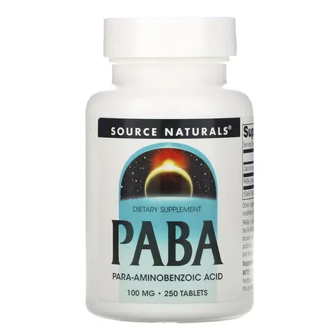 Source Naturals, PABA, 100 mg, 250 Tablets – image 2