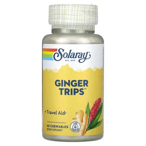 Solaray, Ginger Trips, 60 Chewables – image 2