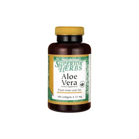 Swanson Aloe Vera, 25mg , 100 softgels – image 3