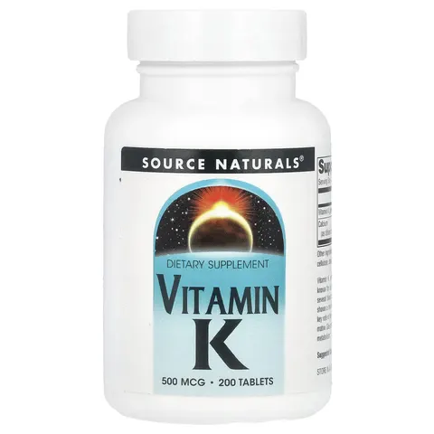 Source Naturals, Vitamin K, 500 mcg, 200 Tablets – image 2