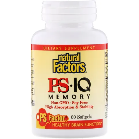 Natural Factors, PS - IQ Memory, 60 Softgels – image 2