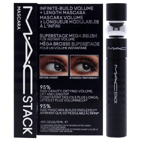MAC Cosmetics MACStack Mascara Superstack Mega Brush volumising and lengthening mascara shade Black 12 ml – image 2