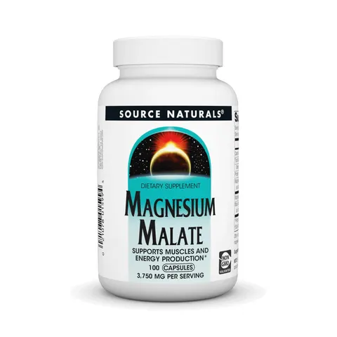 Source Naturals, Magnesium Malate, 100 Capsules – image 2
