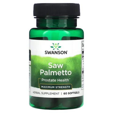 Swanson, Saw Palmetto, Maximum Strength, 60 Softgels – image 3