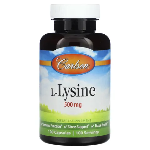Carlson, L-Lysine, 500 mg, 100 Capsules – image 2