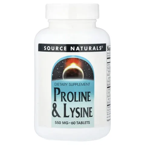 Source Naturals, Proline & Lysine, 60 Tablets – image 2