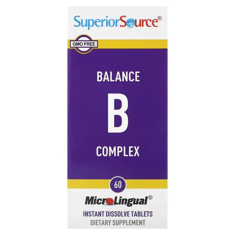 Superior Source, Balance B Complex, 60 MicroLingual Instant Dissolve Tablets – image 2