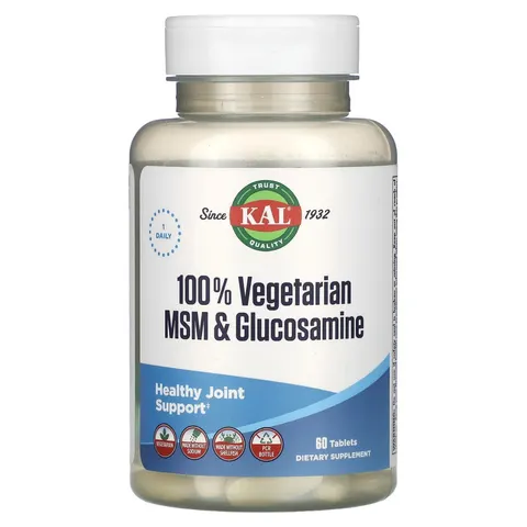 KAL, 100% Vegetarian MSM & Glucosamine, 60 Tablets – image 2