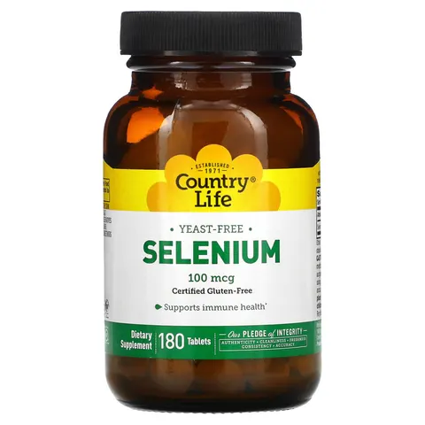 Country Life, Selenium, 100 mcg, 180 Tablets – image 2