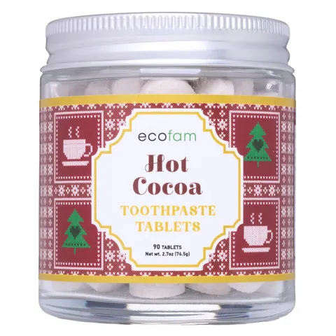Ecofam Toothpaste Tablets - Hot Cocoa Chewable, Fluoride Free, Nano Hydroxyapatite | 90 Tablets – image 2