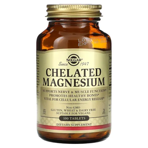 Solgar, Chelated Magnesium, 100 Tablets – image 2