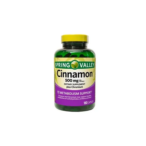Spring Valley Cinnamon Plus Chromium Capsules, 500 mg, 180 Count – image 2