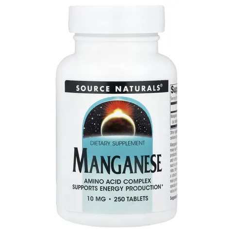 Source Naturals, Manganese, 10 mg, 250 Tablets – image 2