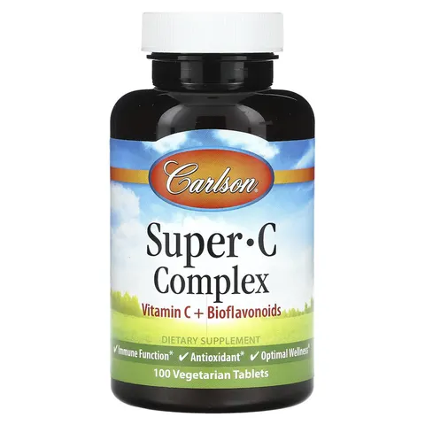Carlson, Super C Complex, 100 Vegetarian Tablets – image 2