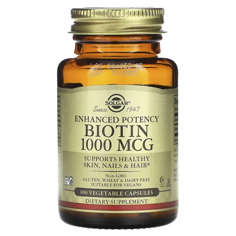 Solgar, Enhanced Potency Biotin, 1,000 mcg, 100 Vegetable Capsules – image 2