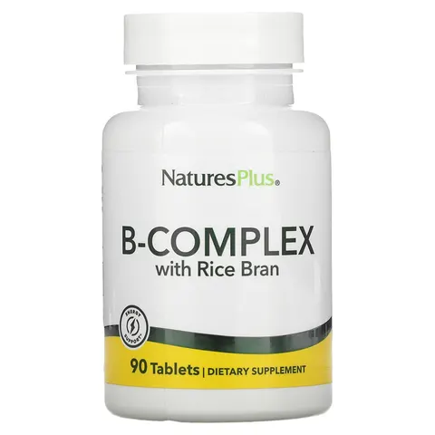 NaturesPlus, B-Complex with Rice Bran, 90 Tablets – image 2