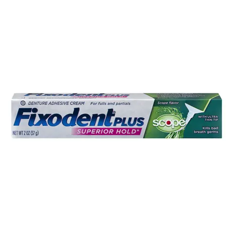 Fixodent Plus Scope Denture Adhesive Cream, 2 oz (57 g) – image 2