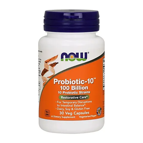 NOW Foods Probiotic-10 , 100 Billion - 30 vcaps – image 2