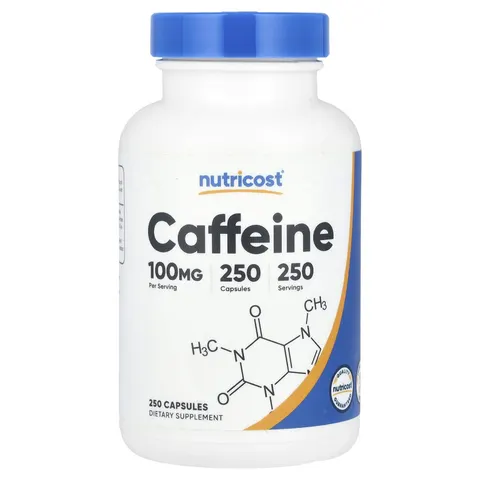 Nutricost, Caffeine, 100 mg, 250 Capsules – image 2