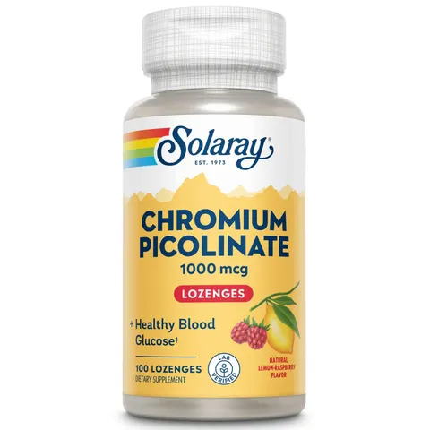 Solaray Chromium Picolinate Lozenges 1000mcg 100 Count – image 2