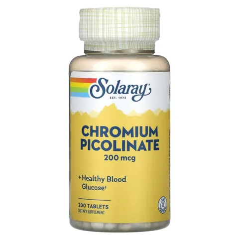 Solaray, Chromium Picolinate, 200 mcg, 200 Tablets – image 2