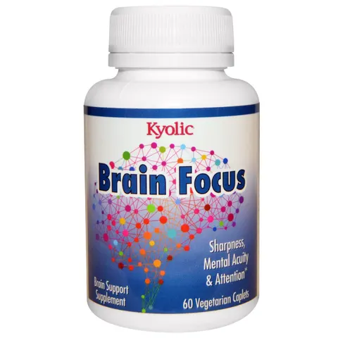 Kyolic, Brain Focus, 60 Vegetarian Caplets – image 2