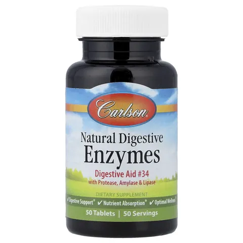 Carlson Natural Digestive Enzymes Tablets - 50 Count – image 2