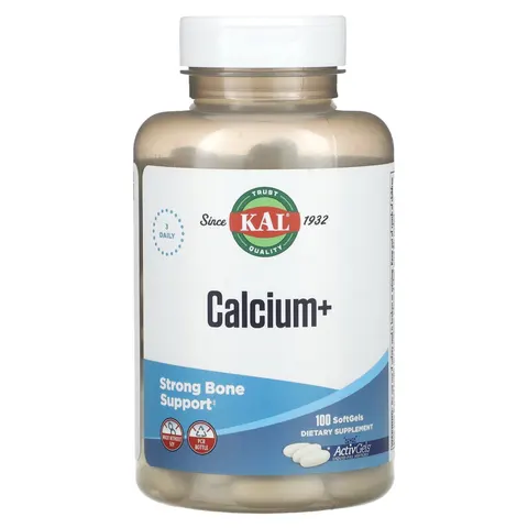 KAL, Calcium+, 100 Softgels – image 2