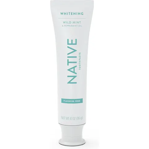 Native Toothpaste Made from Naturally-Derived Cleaners and Simple Ingredients That Safely Whitens Teeth 4.1 oz Wild Mint Fluoride Free - 1 Coun – image 2