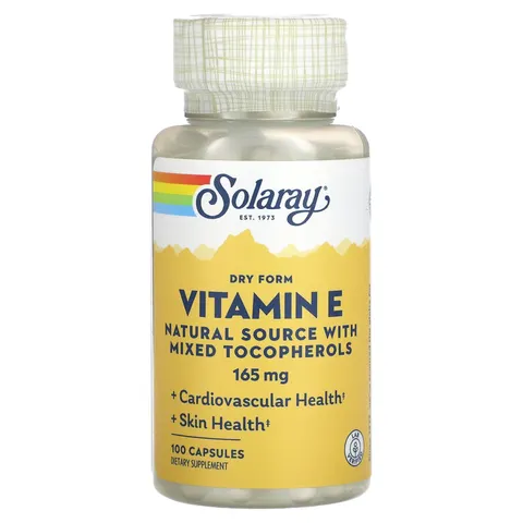 SOLARAY Vitamin E Dry 200 IU with Mixed Tocopherols – 100 Count – image 2
