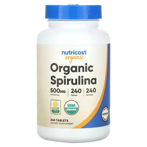 Nutricost, Organic Spirulina, 500 mg, 240 Tablets – image 3