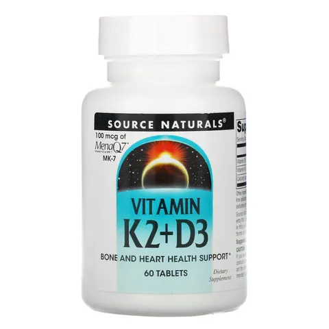 Source Naturals, Vitamin K2 + D3, 60 Tablets – image 3