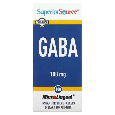 Superior Source, GABA, 100 mg, 100 MicroLingual Instant Dissolve Tablets – image 2