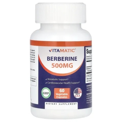 Vitamatic, Berberine, 500 mg, 60 Vegetable Capsules – image 3