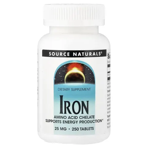 Source Naturals, Iron, 25 mg, 250 Tablets – image 2