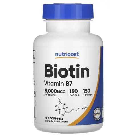 Nutricost, Biotin, 5,000 mcg, 150 Softgels – image 3