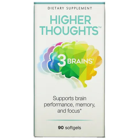 Natural Factors, 3 Brains, Higher Thoughts, 90 Softgels – image 2