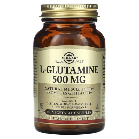 Solgar, L-Glutamine, 500 mg, 100 Vegetable Capsules – image 2