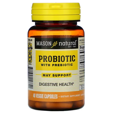 Mason Natural, Probiotic with Prebiotic, 40 Veggie Capsules – image 2