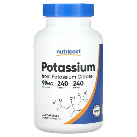 Nutricost, Potassium, 99 mg, 240 Capsules – image 2