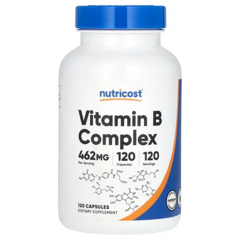 Nutricost, Vitamin B Complex, 462 mg, 120 Capsules – image 3